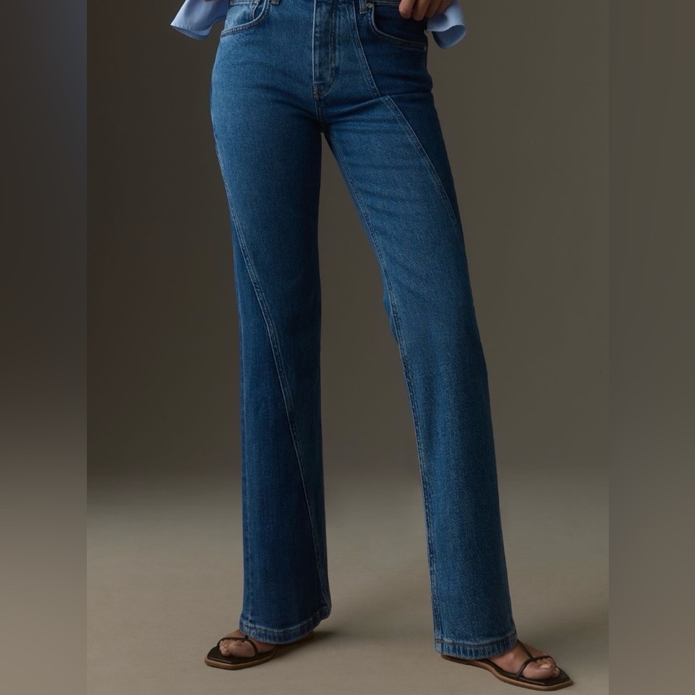 Anthropologie Pilcro High Rise Straight Leg Jeans, Size 23